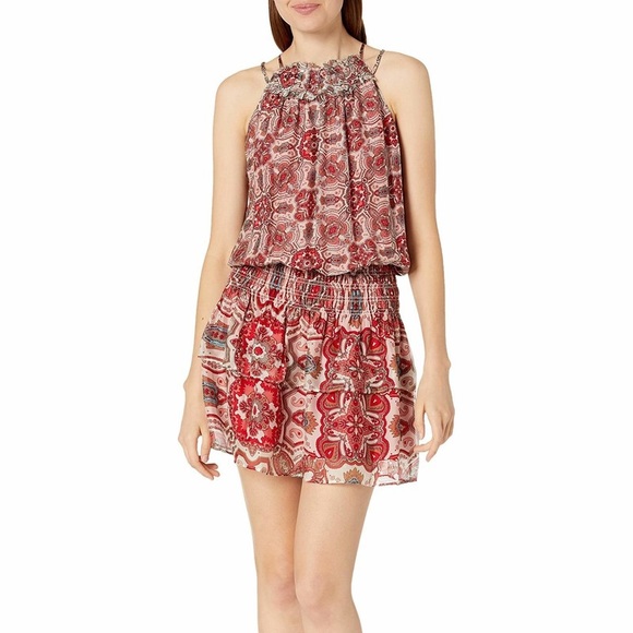 Ramy Brook Dresses & Skirts - Ramy Brook Brady Red Printed V-Neck Dress